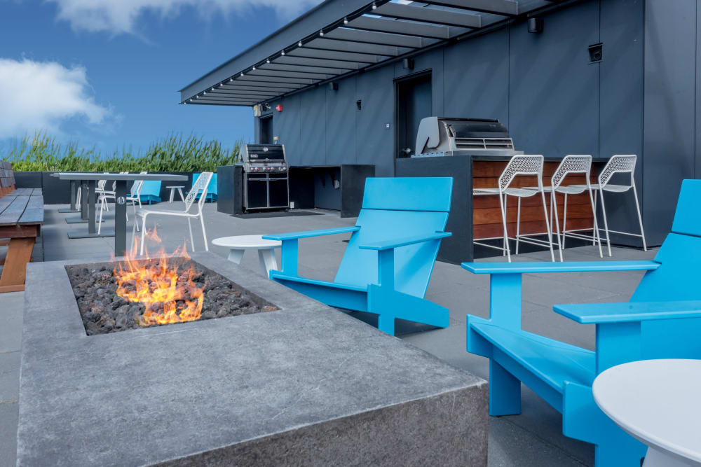Fire Pit at Rooster Apartments in Seattle, Washington