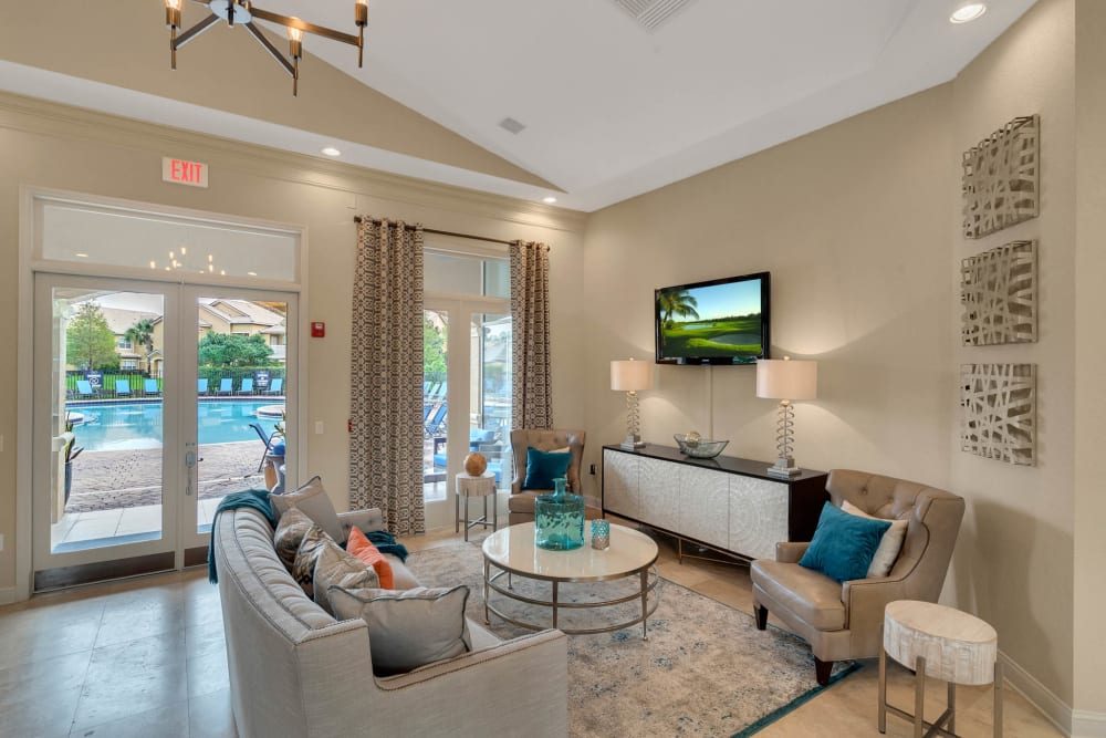 Residents lounge at Palms at World Gateway in Orlando, Florida