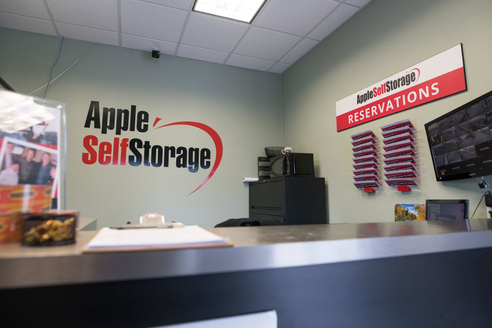 Front desk at Apple Self Storage - Aurora in Aurora, Ontario