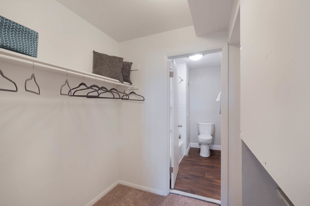 Large walk-in closets at Riverside North Apartment Homes in Chattanooga, Tennessee