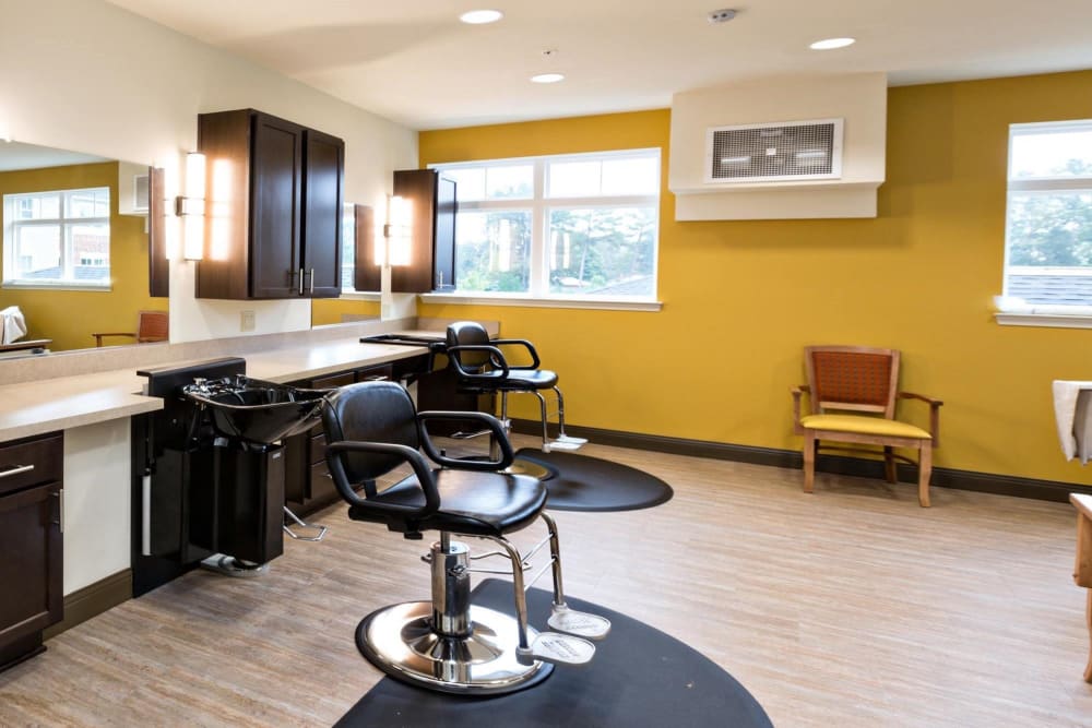 The hair salon at The Harmony Collection at Hanover in Mechanicsville, Virginia
