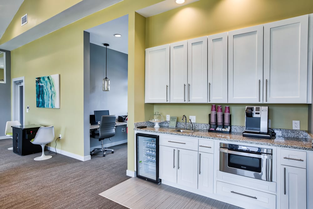 Clubhouse Kitchen at Vistas at Stony Creek Apartments in Littleton, Colorado