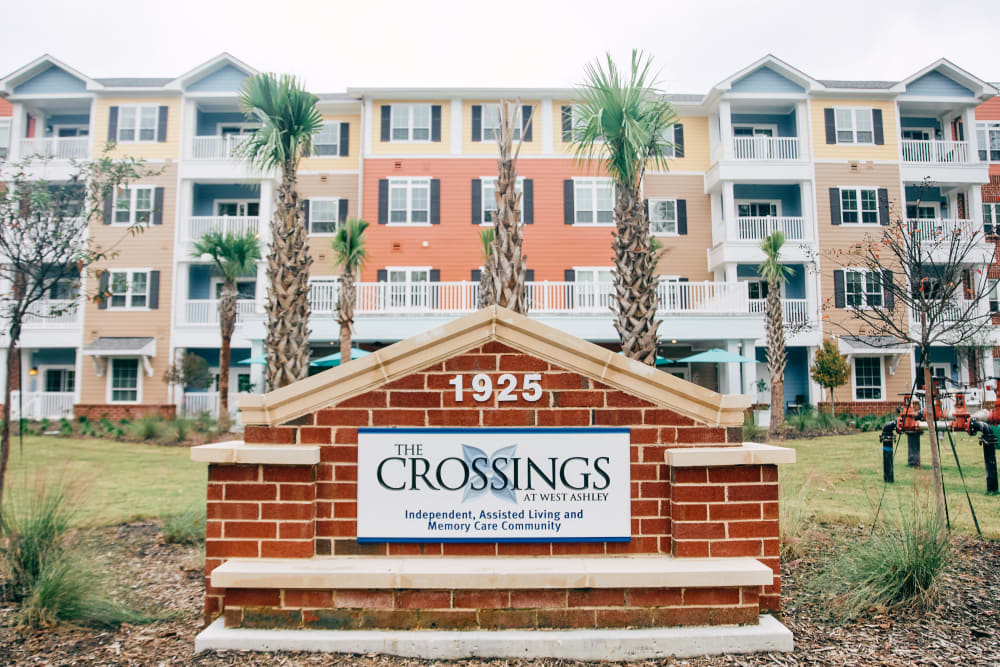 The building facade of Harmony at West Ashley in Charleston, South Carolina