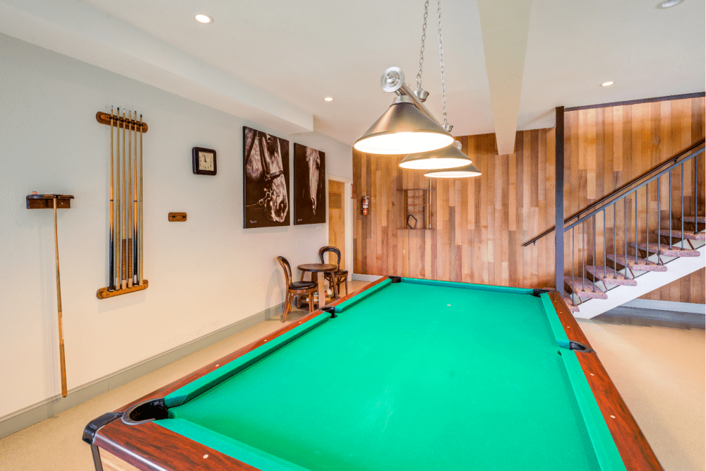 Billiard table in the clubhouse at Lakeway Estates in Bellingham, Washington