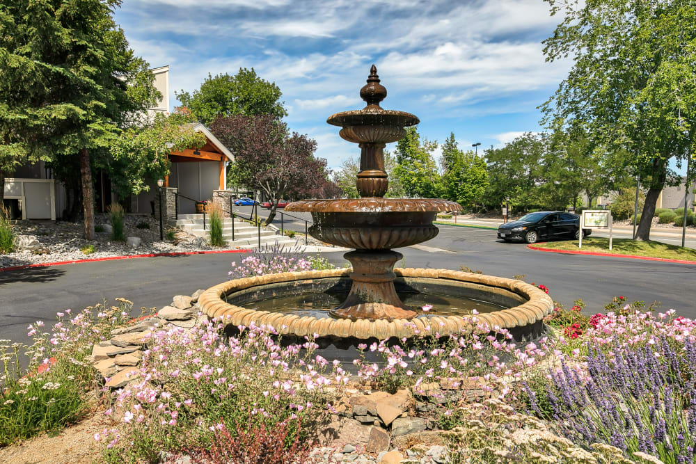 Entry Fountain at The Lodge at McCarran Ranch Apartment Homes in Reno, Nevada