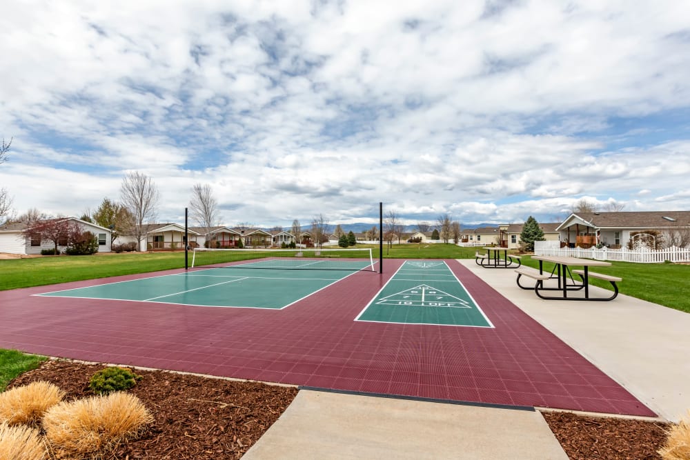Tennis courts at Sunflower in Fort Collins, Colorado