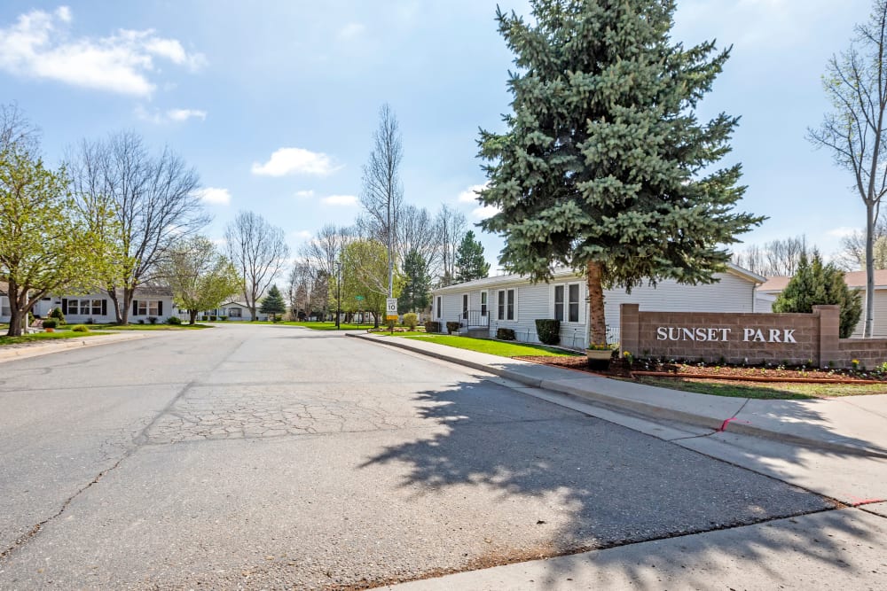 Entry into Sunset Park in Loveland, Colorado