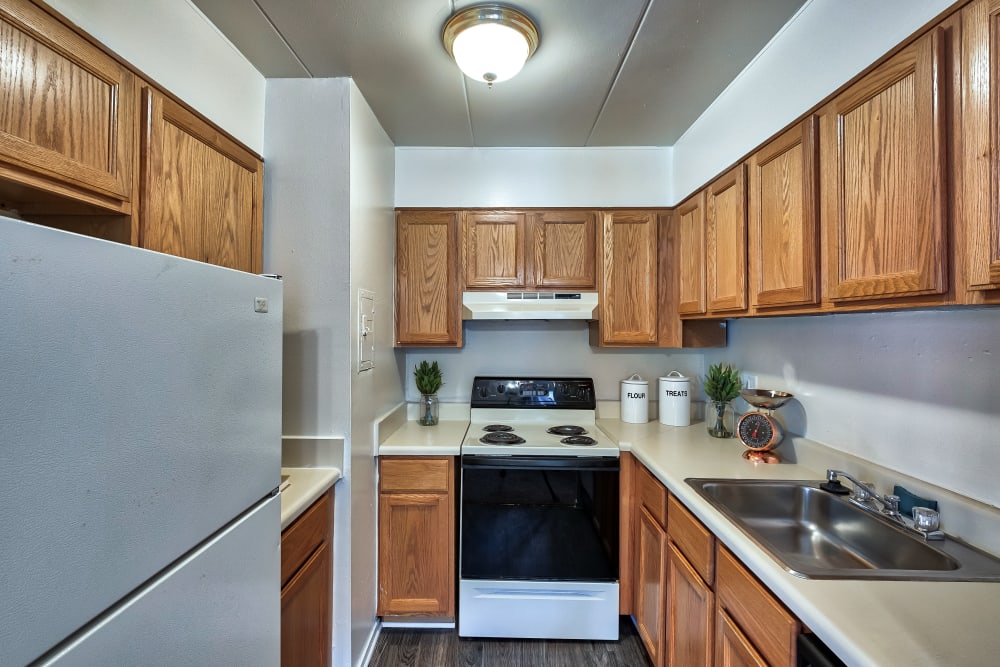 Kitchen at Parkway Apartments in Williamsburg, Virginia