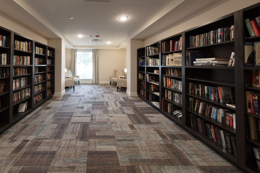 The community library at lHarmony at Wescott Plantation in Summerville, South Carolina