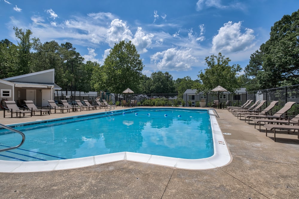 Swimming Pool at Woods of Williamsburg Apartments in Williamsburg, Virginia