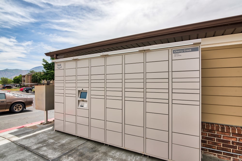 Package Lockers at Cherry Creek Apartments in Riverdale, Utah