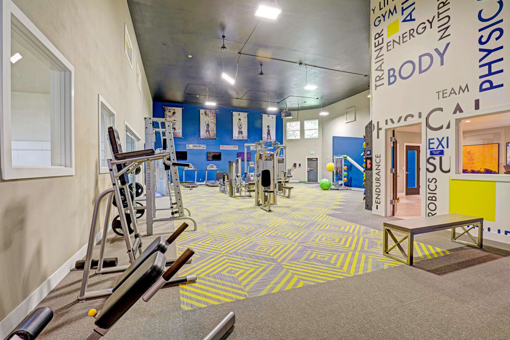 The fitness center at Cascade Ridge in Silverdale, Washington
