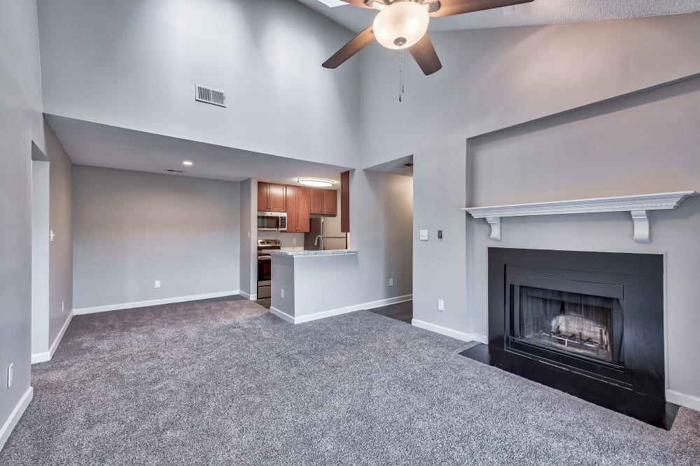 Beautiful Living Room at Copper Mill Apartments in Richmond, Virginia