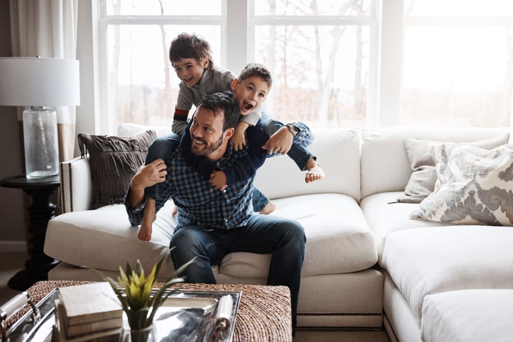 Resident family loving their new home at Autumn Chase in Ellington, Connecticut