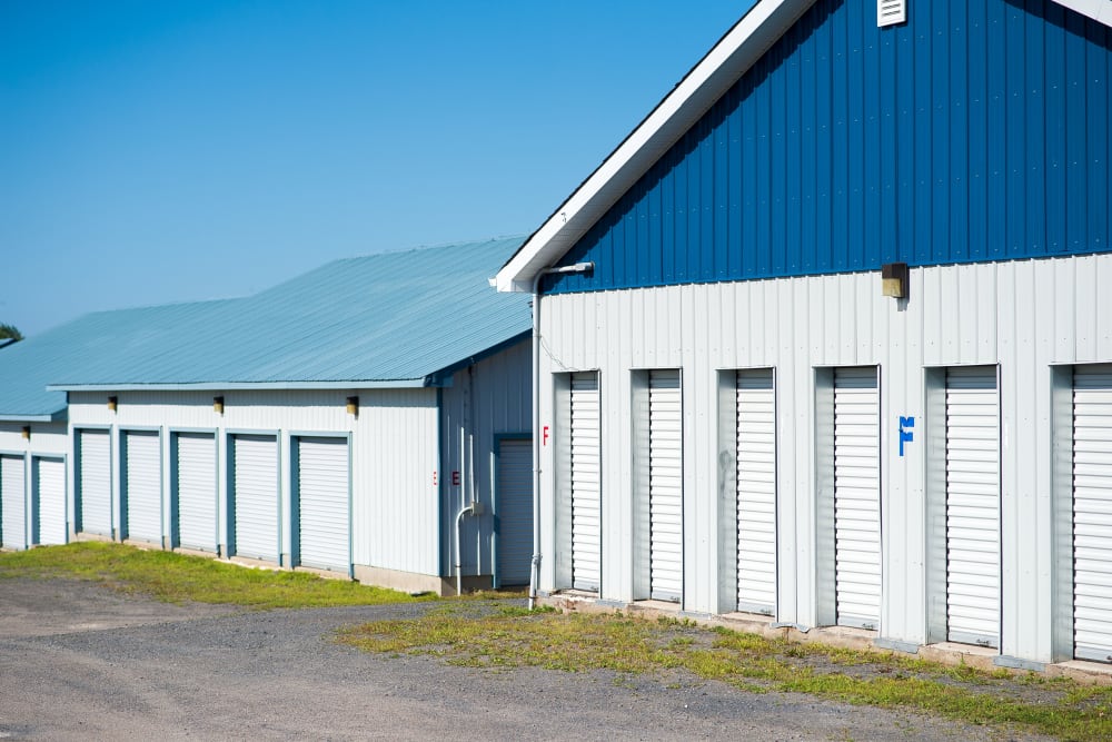 Exterior storage units available at Apple Self Storage - Fredericton North in Fredericton, New Brunswick