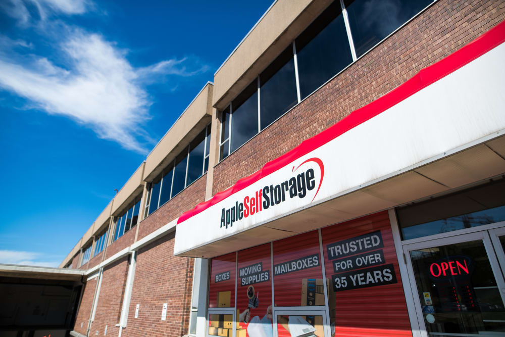 Front sign at Apple Self Storage - Halifax Downtown in Halifax, Nova Scotia