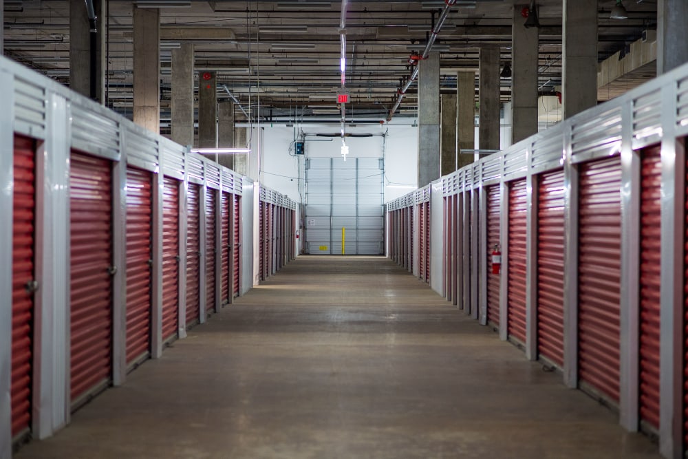 A large hallway at Apple Self Storage - Halifax Westend in Halifax, Nova Scotia