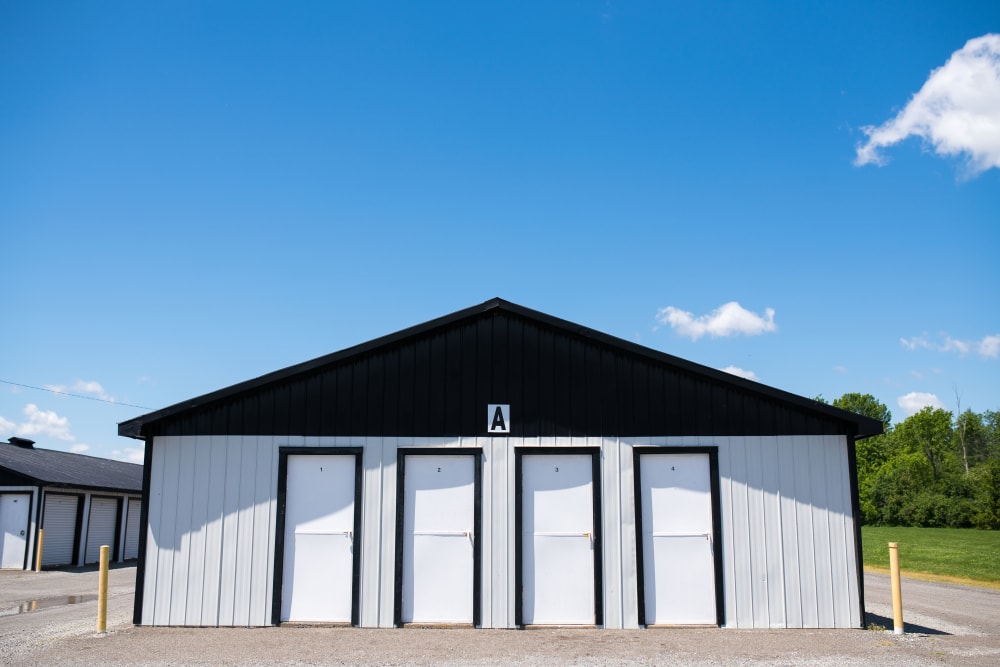 Small exterior units at Bronco Mini Storage in Welland, Ontario