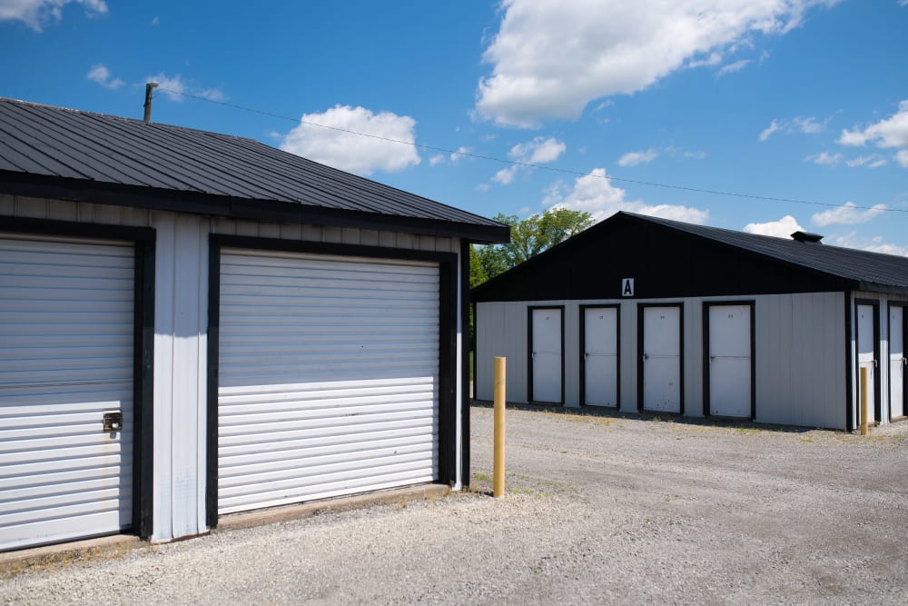 Drive up access to units at Bronco Mini Storage in Welland, Ontario