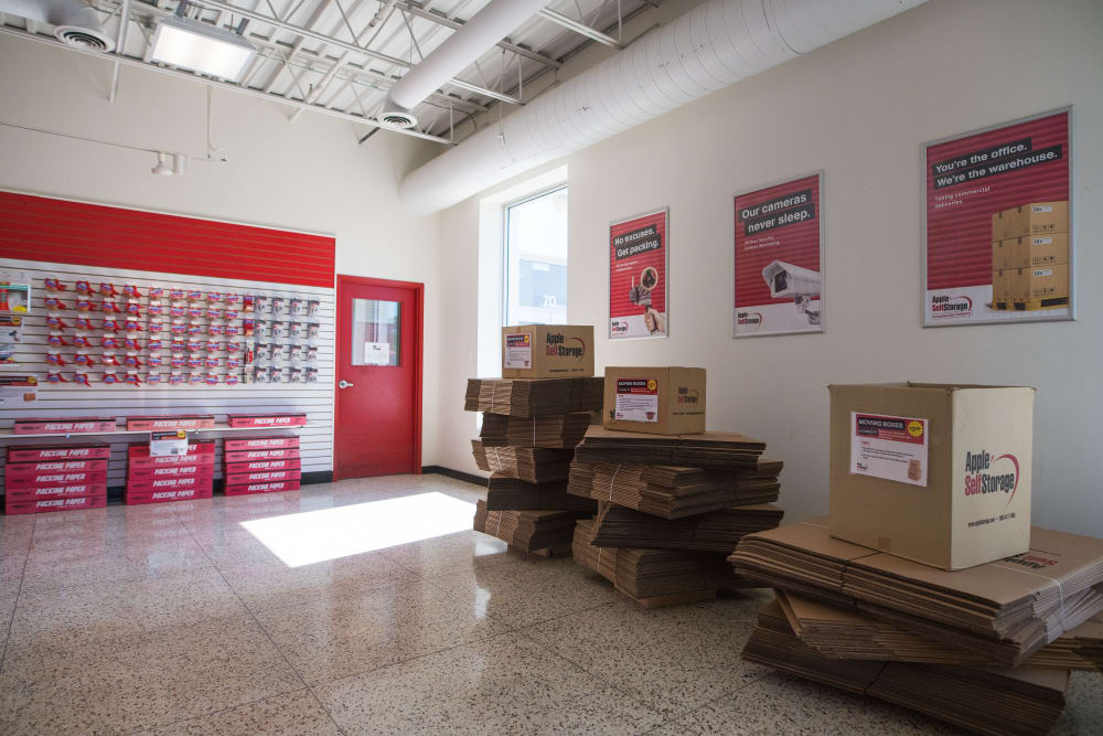 Boxes at Apple Self Storage - Saint John East in Saint John, New Brunswick