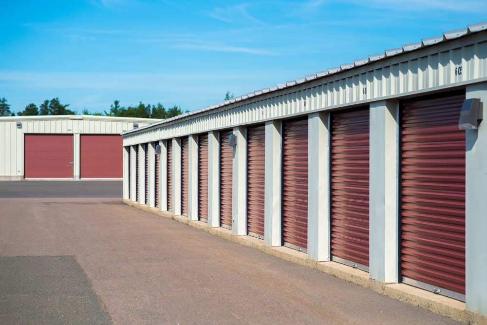 Wide driveways at Lighthouse Self Storage in Moncton, New Brunswick