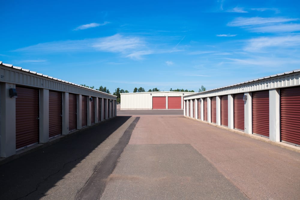 Lighthouse Self Storage in Moncton, New Brunswick, has wide driveways