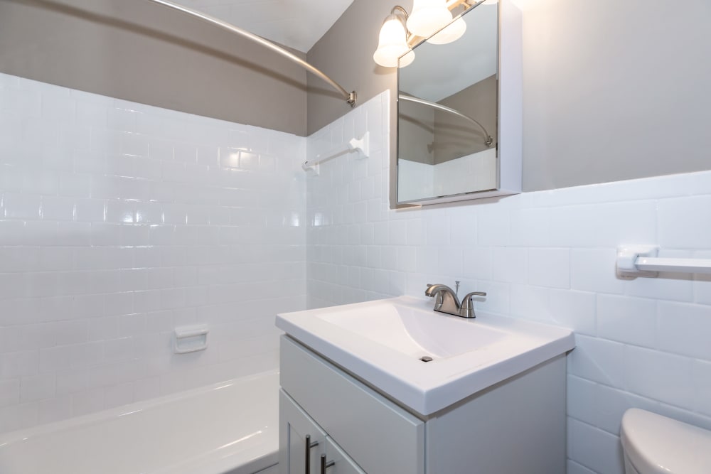 Bright bathroom at Eagle Rock at Quiet Waters in Annapolis, Maryland