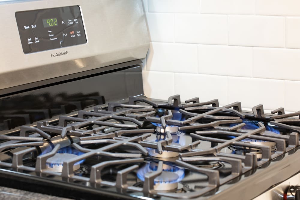 Kitchen with stainless steel appliance at Eagle Rock at Quiet Waters in Annapolis, Maryland