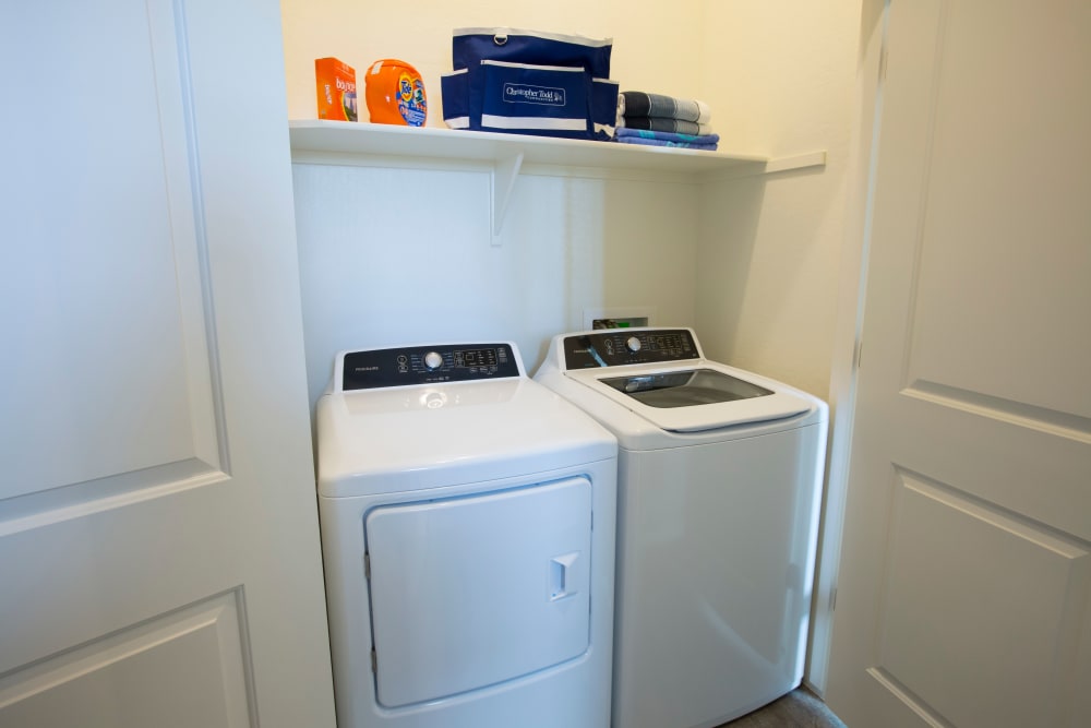 In-unit washer and dryer at Christopher Todd Communities At Estrella Commons in Goodyear, Arizona