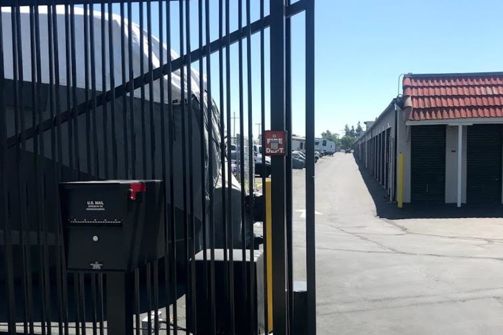Gated security at Storage Solutions in Pomona, California