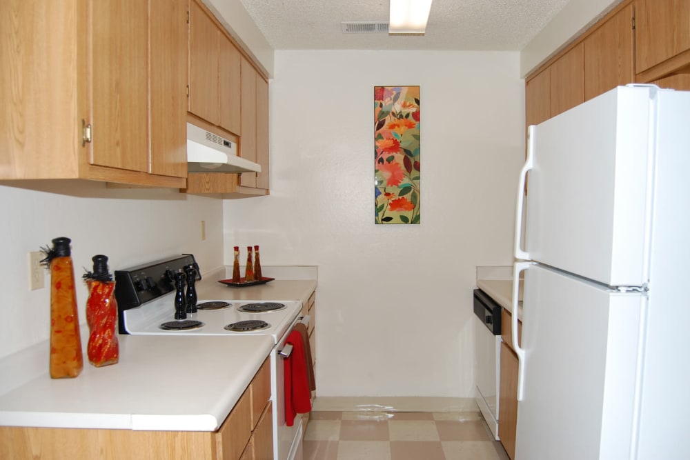 Kitchen at Emerald Pointe apartments