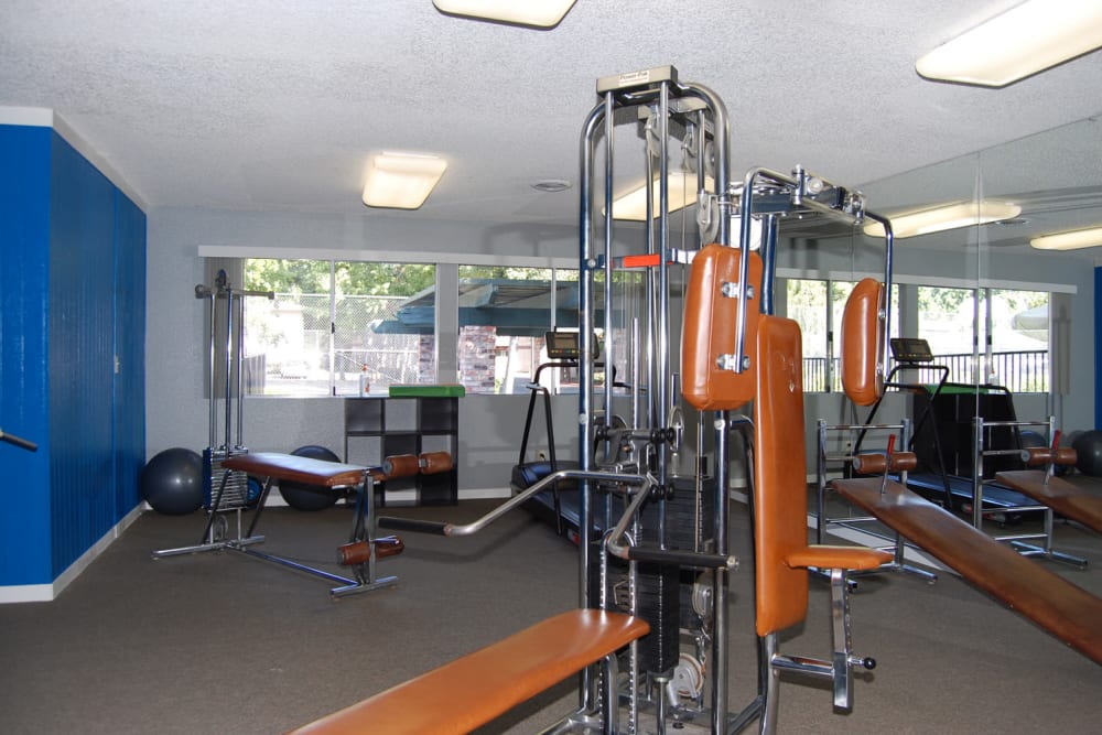 Stay healthy in our fitness center at Emerald Pointe in Modesto, California