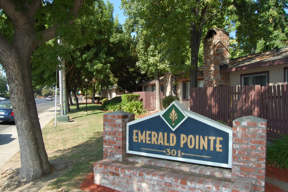 Emerald Pointe signage in Modesto, California