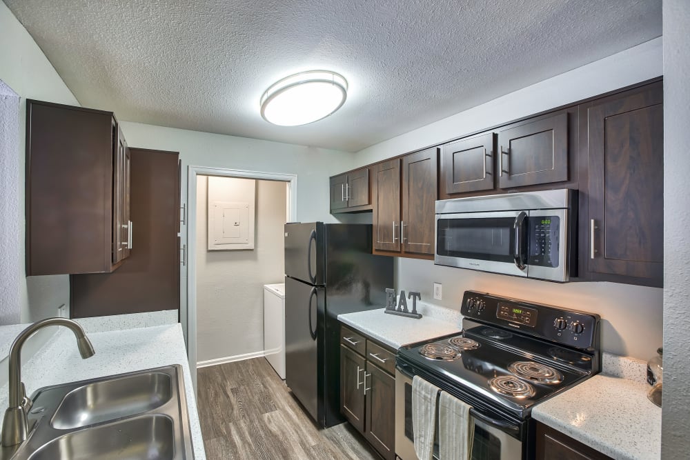 Kitchen at Willow Run Village Apartments in Broomfield, Colorado