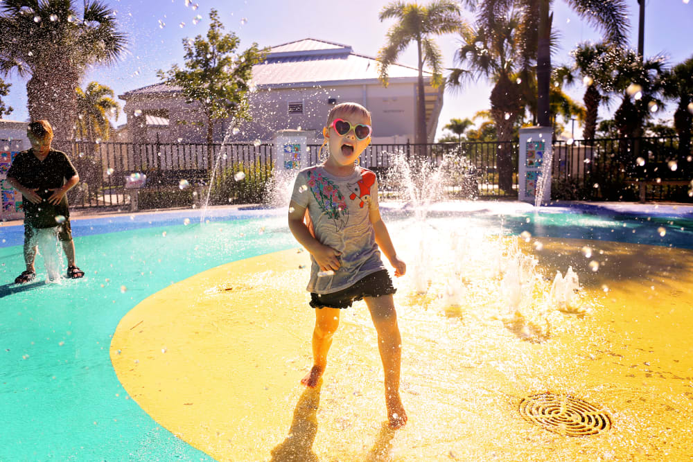 A fun splash pad at BB Living at Eastmark in Mesa, Arizona