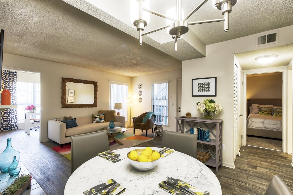 Living Room & Dining Area at Keystone Apartments in Northglenn, Colorado