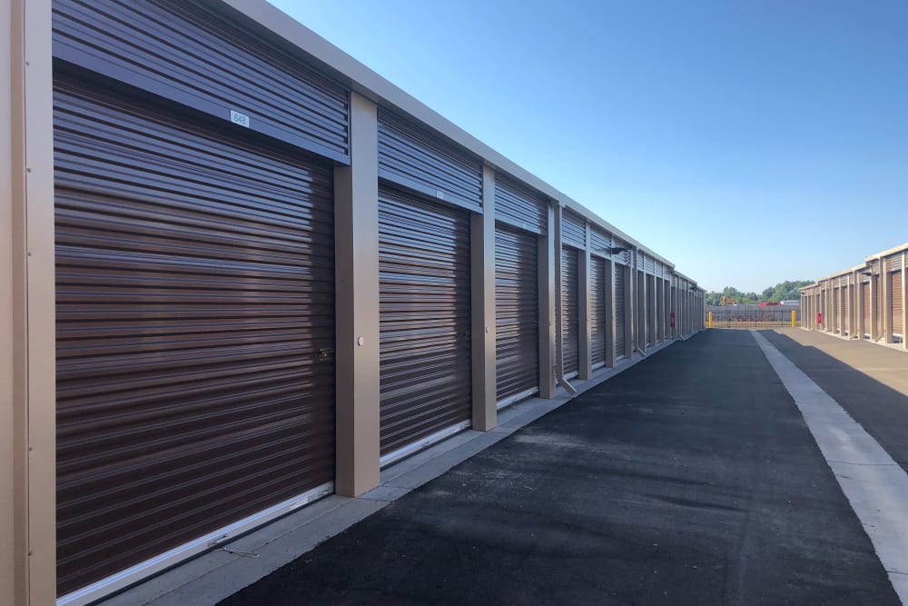 Exterior storage units at Lockaway Storage in Loveland, CO