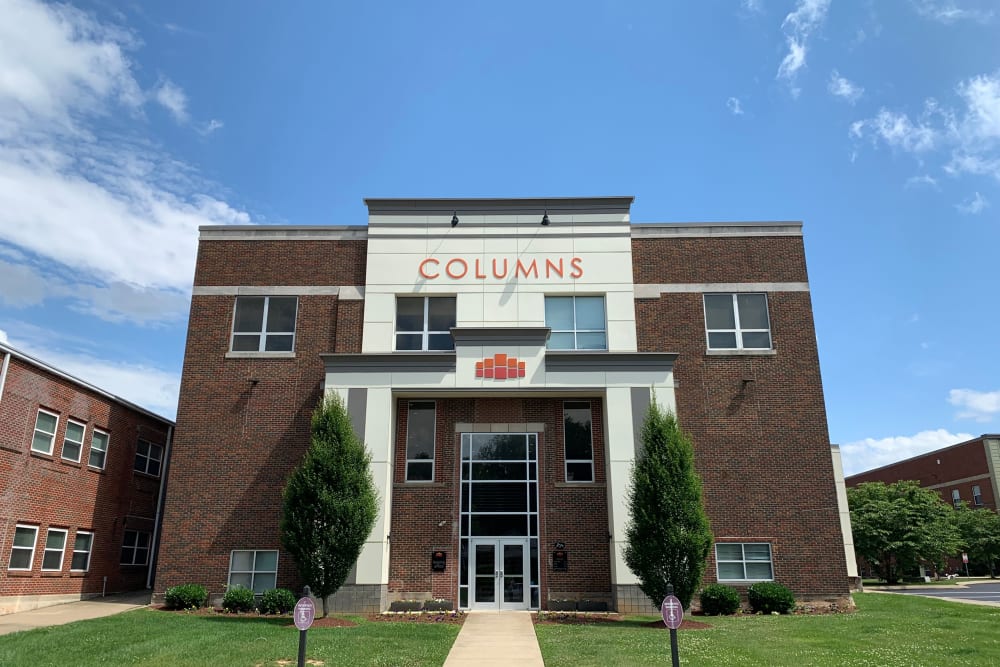 Entrance to the building at Columns in Bowling Green, Kentucky