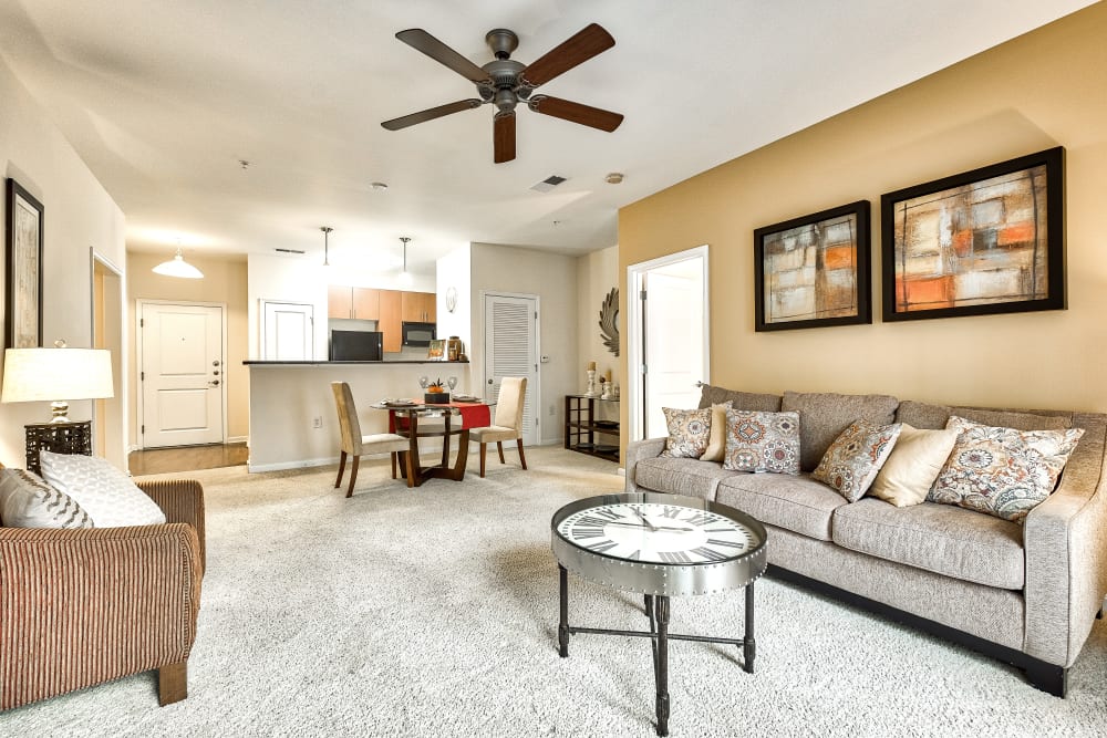 Modern Living Room at The Quarters at Towson Town Center in Towson, Maryland