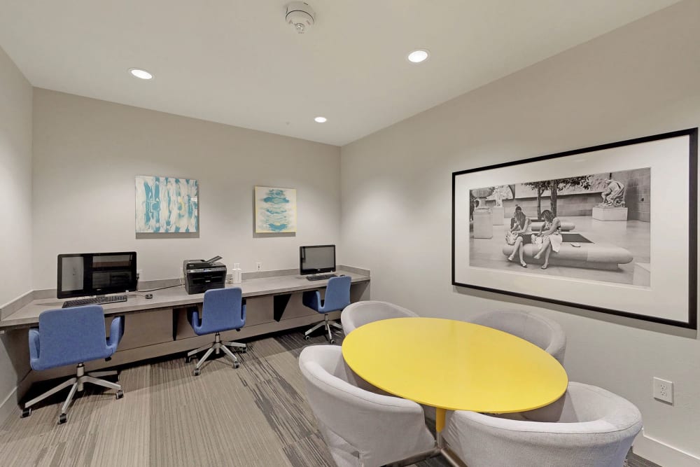 Business center at Oaks Trinity in Dallas, Texas