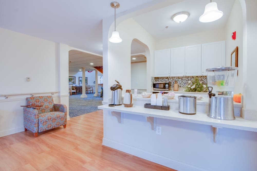 Community kitchen at Brentwood at LaPorte in La Porte, Indiana