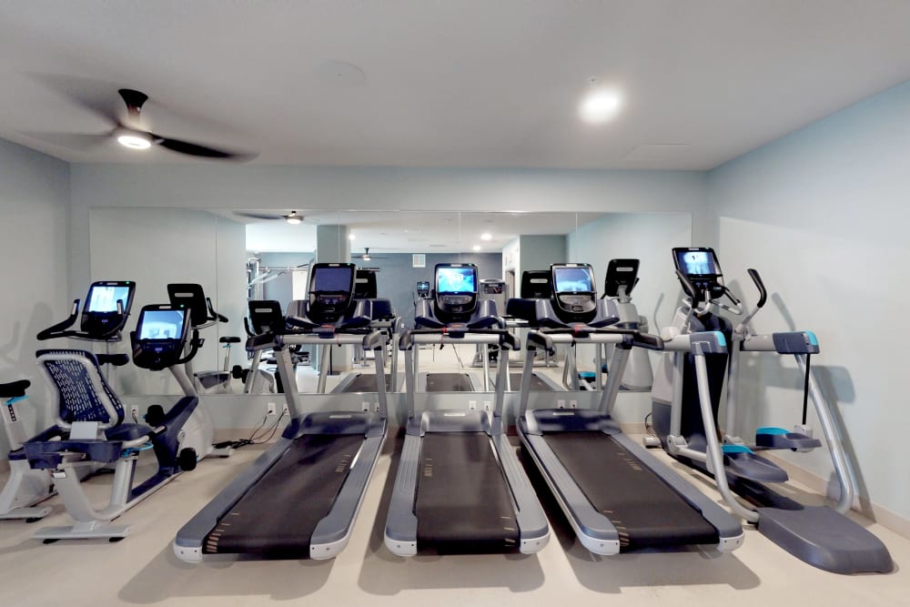 Modern fitness center at Oaks Union Depot in St. Paul, Minnesota