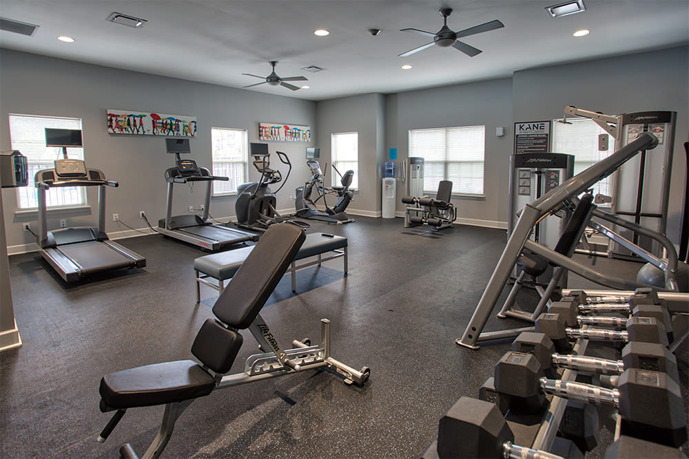 State-of-the-art fitness center at The Kane in Aliquippa, Pennsylvania