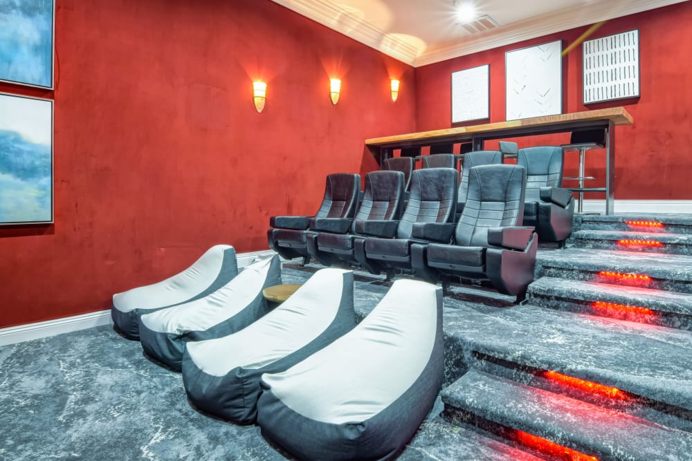 Resident movie theater with plenty of seating at Sofi Shadowridge in Vista, California