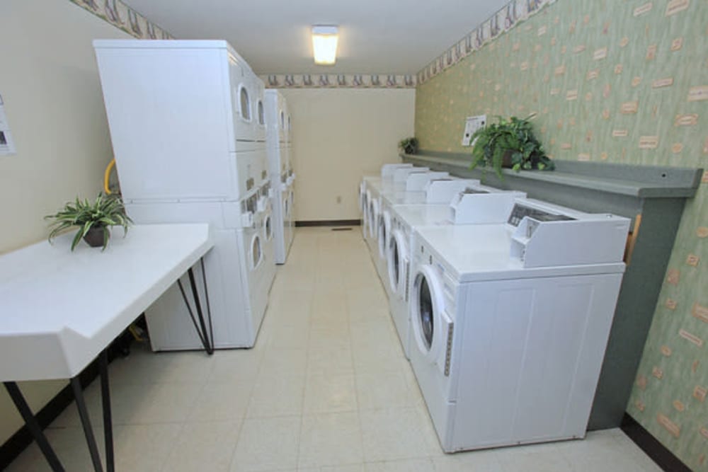 Laundry facility at Fox Park Apartments in Plymouth, New Hampshire