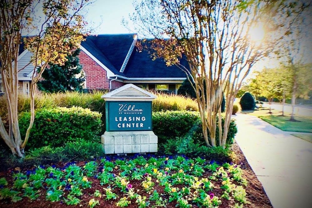 A beautiful apartment sign at Villas at Greenview West in Great Mills, Maryland