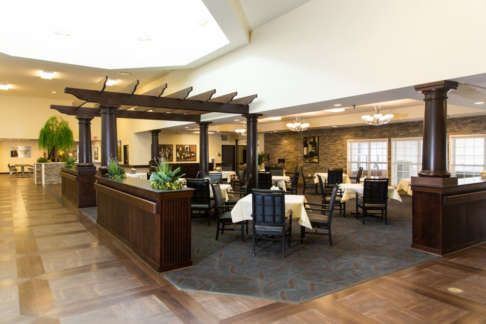 The dining room at Scenic Hills at the Monastery in Ferdinand, Indiana