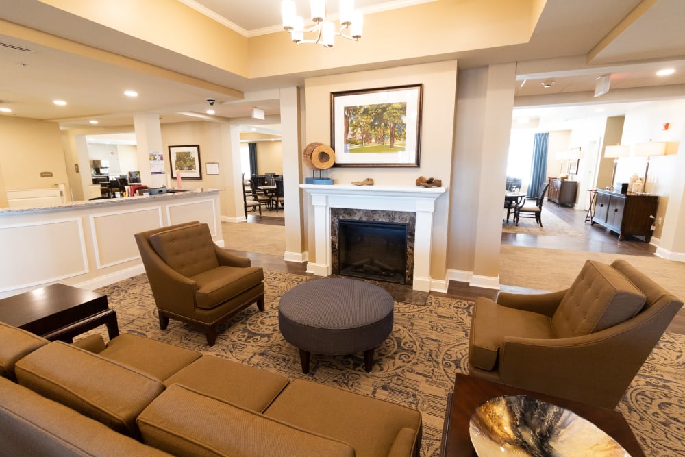 A view of the lobby at Harmony at State College in State College, Pennsylvania