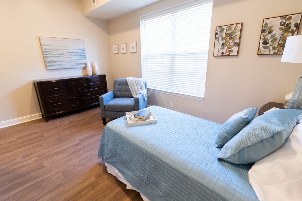 A bedroom at Harmony at State College in State College, Pennsylvania