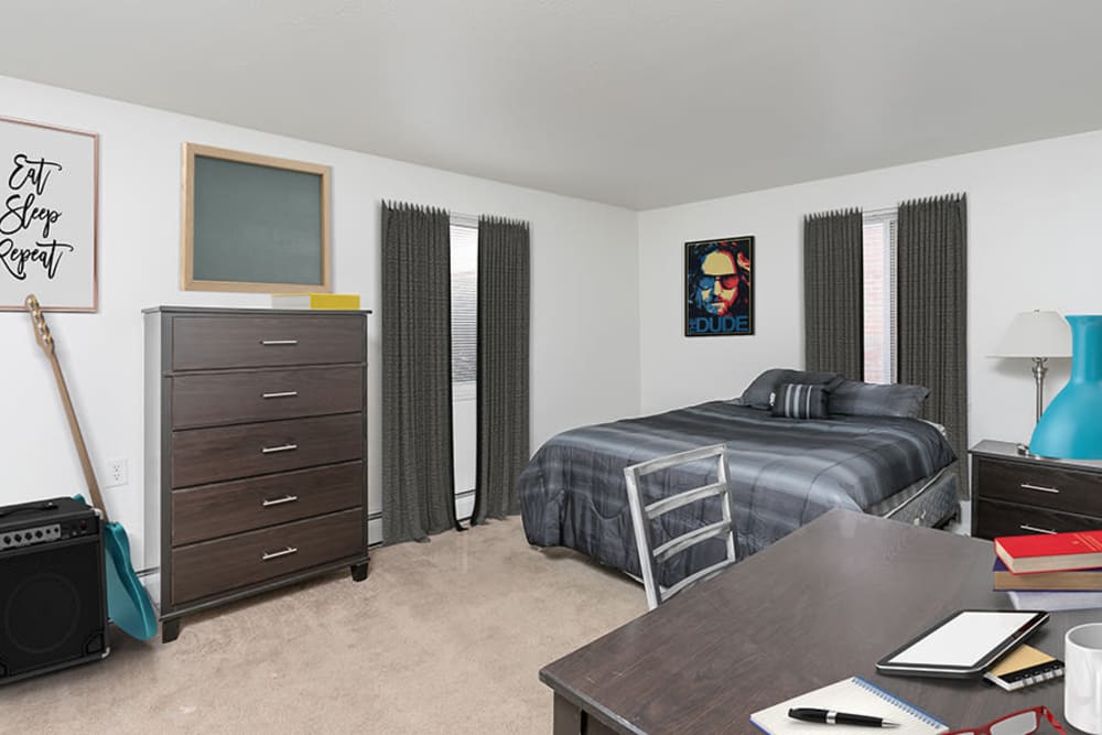 Spacious bedroom at Brockport Crossings Apartments & Townhomes in Brockport, New York